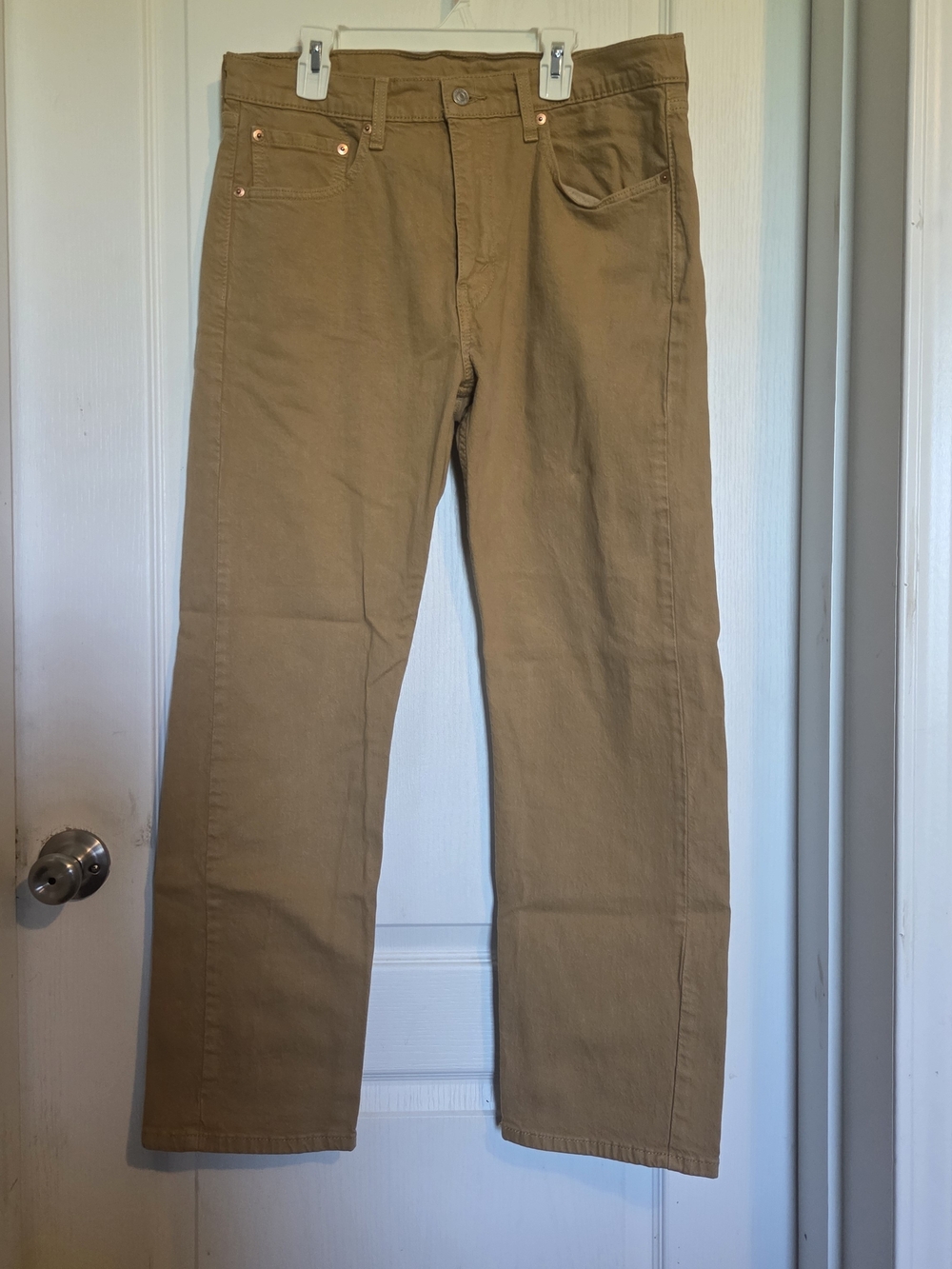 Levi's Men's 505 Straight Leg Jeans | Tan Caraway Brown | 33x30